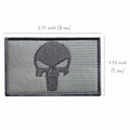 Bluyellow Tactical Skull Embroidered Patches Gray 3x2in 2pcs Set by Deal US