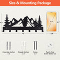 FIPUTE Metal Wall Key Holder with 7 Hooks Black Organizer Rack by Deal US