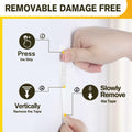 EMITEVER Heavy Duty Picture Hanging Strips Medium White 20 Pairs 40 Strips by Deal US