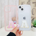Hasoncase iPhone 13 Case Personalized Initials Curly Wave TPU Clear Pink 6.1" by Deal US