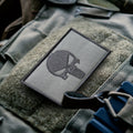 Bluyellow Tactical Skull Embroidered Patches Gray 3x2in 2pcs Set by Deal US