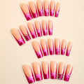 RIICFDD Fall Press On Nails Long Square Haze Blue 24 Pcs by Deal US