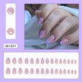 Press On Nails Purple Flower Design Fake Nail Art Manicure 30 Pcs by Deal US
