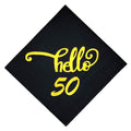 ZJTMJN 40pcs Silver Cheers to 50 Years 50th Birthday Cocktail Napkins by Deal US