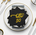 ZJTMJN 40pcs Silver Cheers to 50 Years 50th Birthday Cocktail Napkins by Deal US