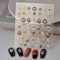 Tisaindor 5D Embossed Flower Nail Art Stickers 3 Sheets Rose Colorful by Deal US