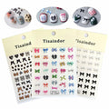 Tisaindor 5D Embossed Bow Nail Art Stickers 3 Sheets Colorful Self Adhesive by Deal US