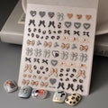 Tisaindor 5D Embossed Bow Nail Art Stickers 3 Sheets Colorful Self Adhesive by Deal US