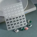 Tisaindor 5D Embossed Bow Nail Art Stickers 3 Sheets Colorful Self Adhesive by Deal US