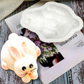 Easter Bunny 3D Silicone Cake Mold White with 2 Wooden Hammers by Deal US