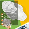 Easter Bunny 3D Silicone Cake Mold White with 2 Wooden Hammers by Deal US