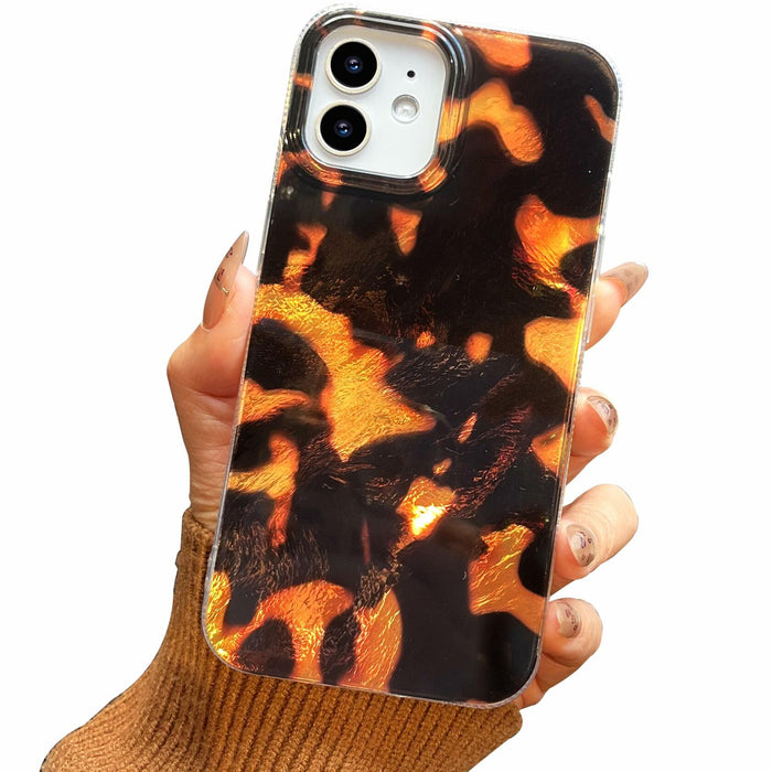 buccilly iPhone 12/12 Pro TPU Shockproof Case Brown Tortoise Shell by Deal US