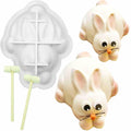 Easter Bunny 3D Silicone Cake Mold White with 2 Wooden Hammers by Deal US