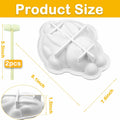 Easter Bunny 3D Silicone Cake Mold White with 2 Wooden Hammers by Deal US