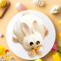 Easter Bunny 3D Silicone Cake Mold White with 2 Wooden Hammers by Deal US