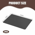 dawfall Car Anti Slip Pad 10.63x5.90in Black Washable Grid Pattern 2 PCS by Deal US