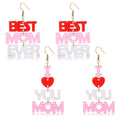 Love Heart Lucite Arch Dangle Earrings MOM Mother's Day Gifts Jewelry by Deal US