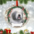 E&S Imports Old English Sheepdog Ceramic Ornament DIY Personalizable Glazed by Deal US