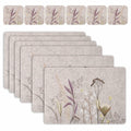 Casaido Table Placemats Set of 6 Heat Resistant Non Slip Green 17x12 by Deal US