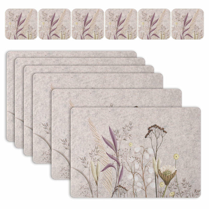 Casaido Table Placemats Set of 6 Heat Resistant Non Slip Green 17x12 by Deal US