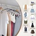 Hendiy Black Metal Pants Hanger Organizer with 10 Clips Space Saving Closet by Deal US