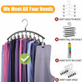 Hendiy Black Metal Pants Hanger Organizer with 10 Clips Space Saving Closet by Deal US