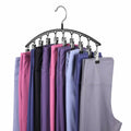 Hendiy Black Metal Pants Hanger Organizer with 10 Clips Space Saving Closet by Deal US
