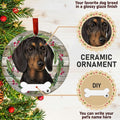 E&S Imports Black Dachshund Ceramic Ornament Round Glazed Finish by Deal US