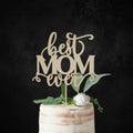 Wlropted Happy Mother's Day Wooden Cake Topper Best Mom Party Decor by Deal US