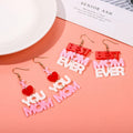 Love Heart Lucite Arch Dangle Earrings MOM Mother's Day Gifts Jewelry by Deal US