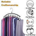 Hendiy Black Metal Pants Hanger Organizer with 10 Clips Space Saving Closet by Deal US