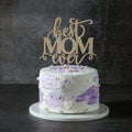 Wlropted Happy Mother's Day Wooden Cake Topper Best Mom Party Decor by Deal US