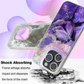 buccilly iPhone 12 Pro Max Case Slim TPU Shockproof Purple Roses Floral by Deal US