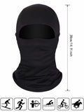 Ski Mask Balaclava Full Face Windproof 3 Pieces Size Medium White, Blue, Black by Deal US
