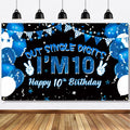 Ushinemi 10th Birthday Banner Boys Party Supplies 6x3.6ft Double Digits by Deal US