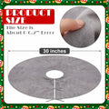 HyDren Velvet Cozy Christmas Tree Skirt Grey Brown Faux Fur 30 Inch by Deal US