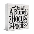 PQV Funny Ghost Wooden Box Sign Desk Decor Home Farmhouse Office by Deal US