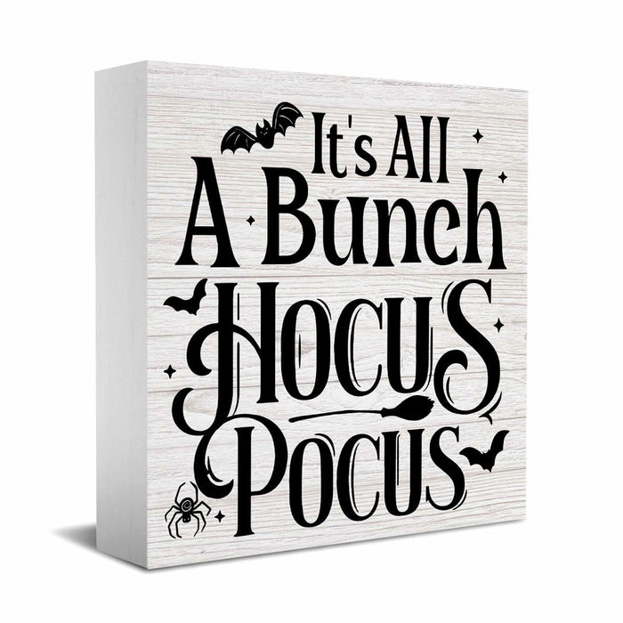 PQV Funny Ghost Wooden Box Sign Desk Decor Home Farmhouse Office by Deal US