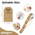 600 PCS Christmas Gift Tag Stickers 1.18x2in Self-Adhesive Labels by Deal US