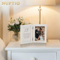 NUPTIO White Wood 4x6 Picture Frame Wedding Anniversary Bridal Gift by Deal US
