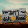JennyGems Halloween Wooden Sign Indoor Decor Bats Pumpkin Made in USA by Deal US