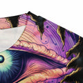 Girren Men's Psychedelic Eyes Graphic T-Shirt Black 2XL Size 2XL by Deal US