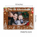 SSQBZU New Born Baby 'My 1st Christmas' Photo Frame 4x6 White by Deal US