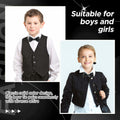 Neptniopllab Boys Metallic Leather Bow Tie Adjustable Black Size 4-12 by Deal US