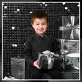 Neptniopllab Boys Metallic Leather Bow Tie Adjustable Black Size 4-12 by Deal US
