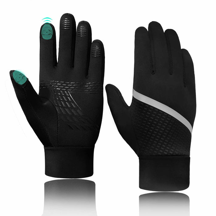 VigorGlove Kids Running Thermal Fleece Touch Screen Gloves Black Size S by Deal US