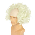 WeKen Unisex Short Bald Wig Halloween Cosplay White Mixed Light Green by Deal US