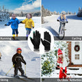 VigorGlove Kids Running Thermal Fleece Touch Screen Gloves Black Size S by Deal US