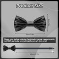 Neptniopllab Boys Metallic Leather Bow Tie Adjustable Black Size 4-12 by Deal US