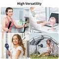 Lerat Portable Stroller Fan 3-Speed Rechargeable Clip-On Green by Deal US